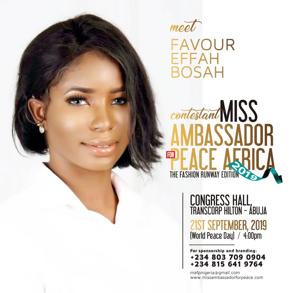 Credivote -miss ambassador for peace africa - favour effah bosah