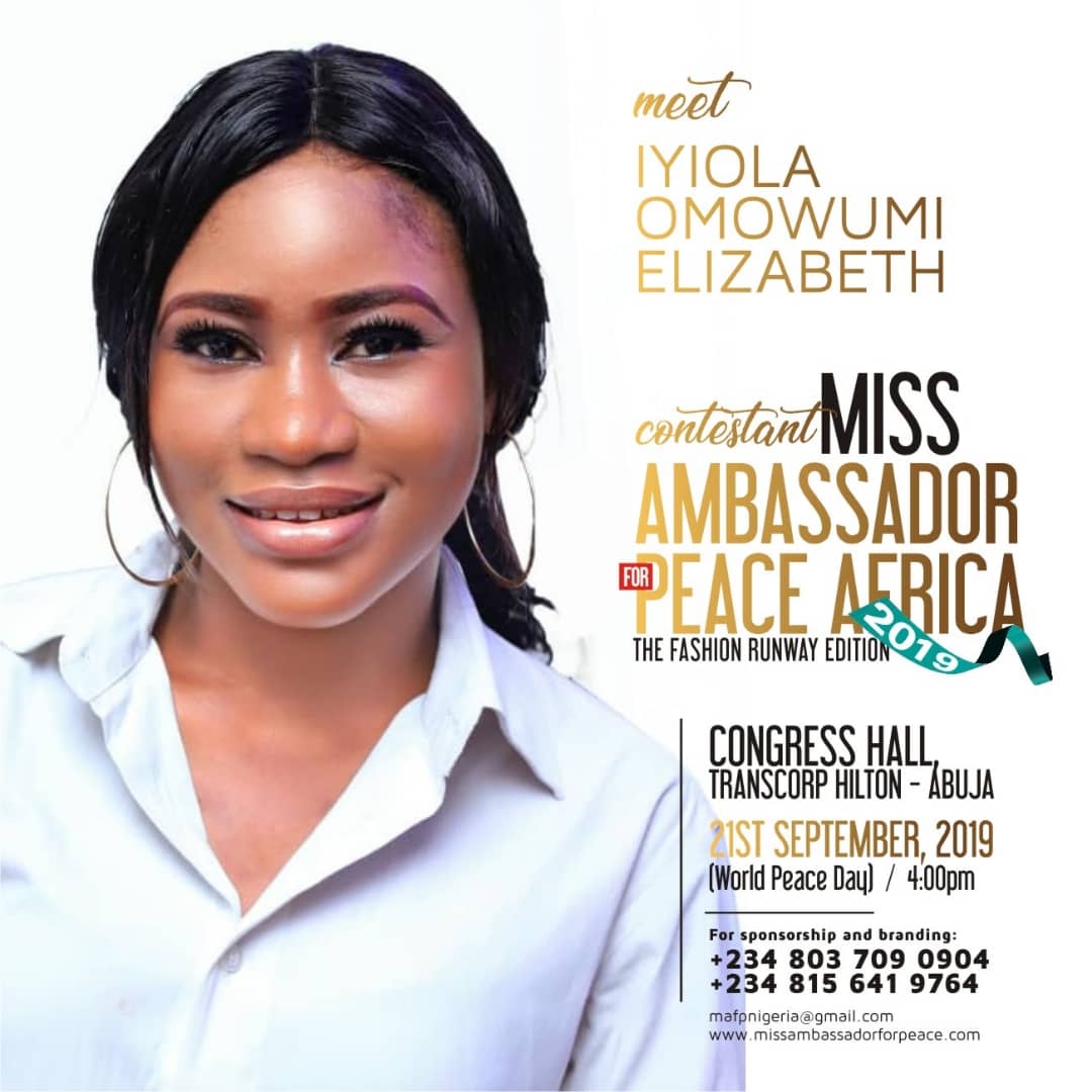 Credivote -miss ambassador for peace africa - iyiola omowumi