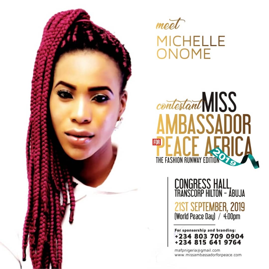 Credivote -miss ambassador for peace africa - michelle onome